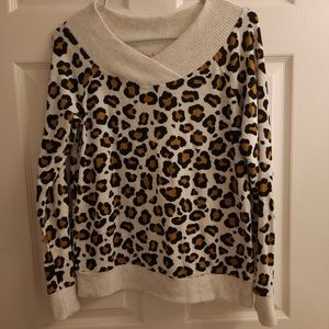 NWT No Frills Cheetah Sweater